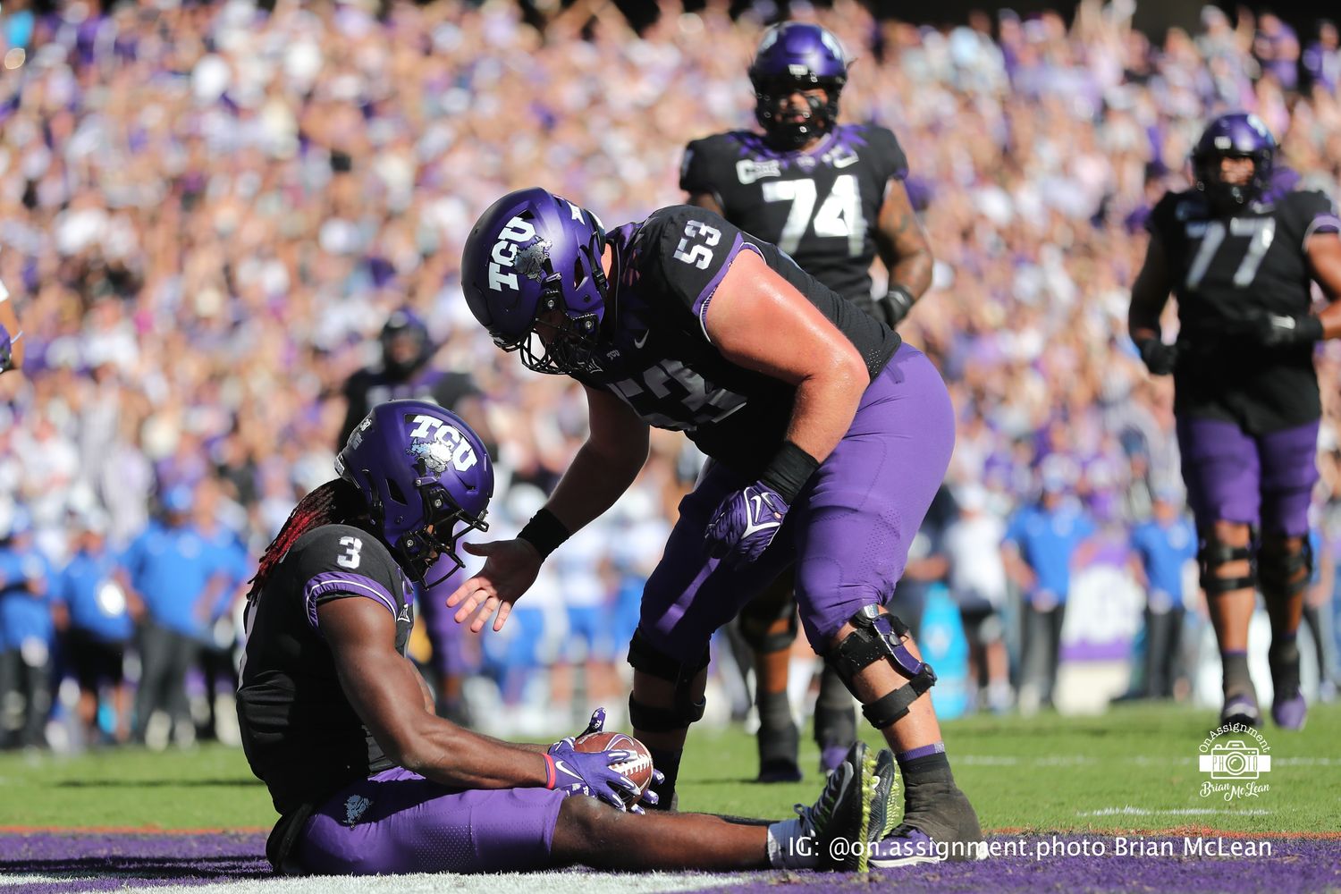 Savion Willaims after catching a touchdown pass